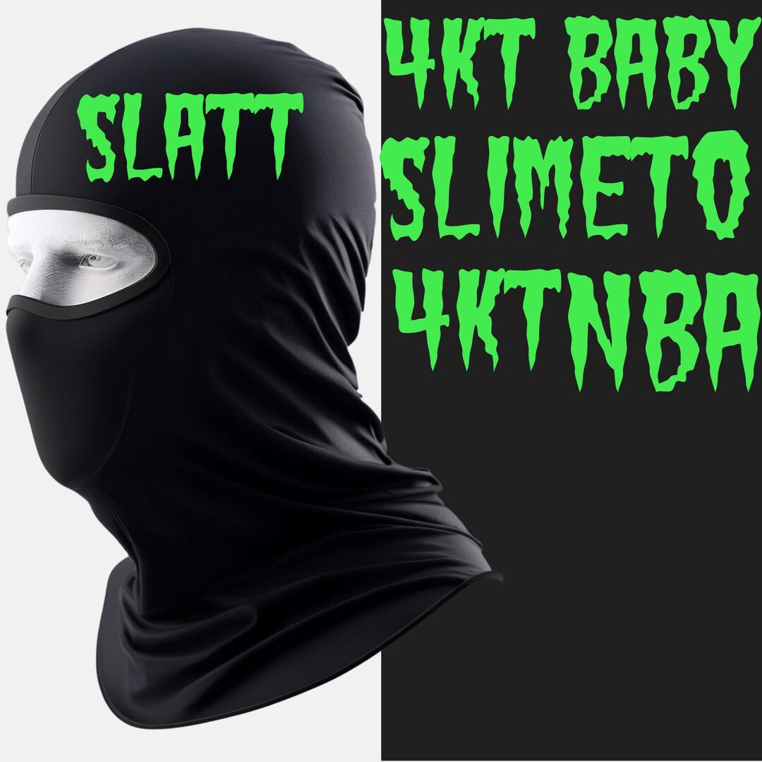 NBA Youngboy 4KT Slimeto Custom Ski Mask Black Balaclava Etsy