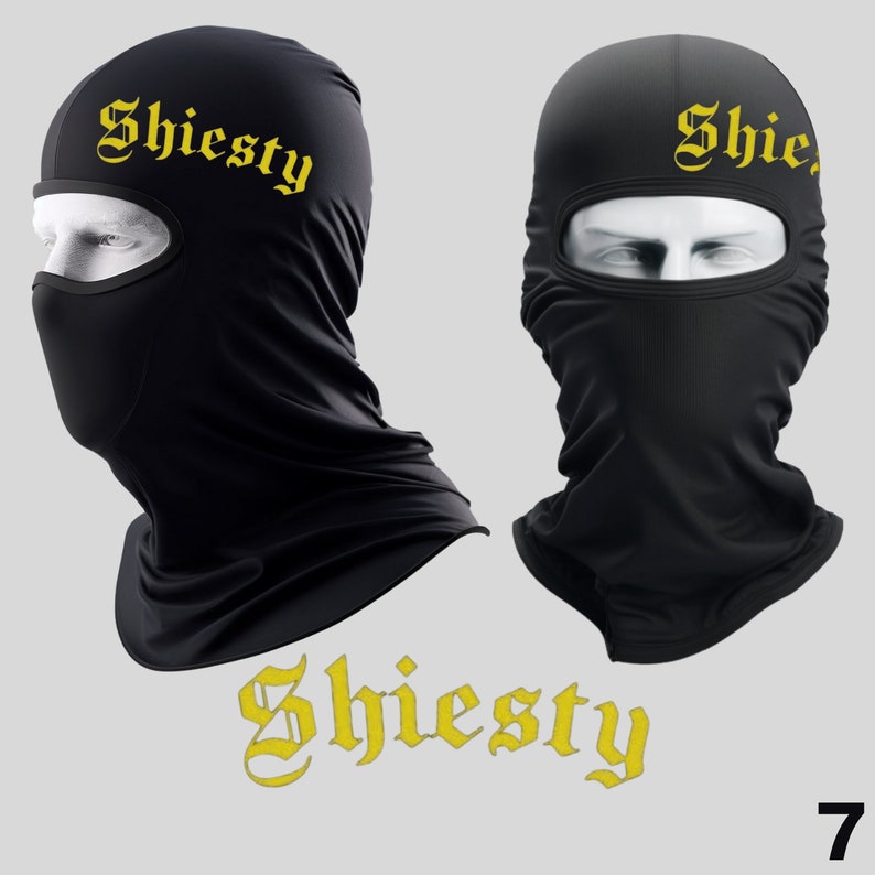 Custom Ski Mask Red Pooh Shiesty Balaclava Personalized Ski Etsy