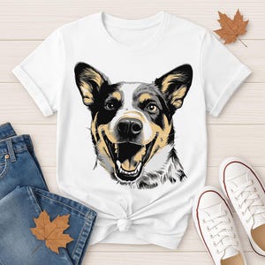 Bouvier australien SVG : Clipart Heeler bleu/rouge (téléchargement numérique)