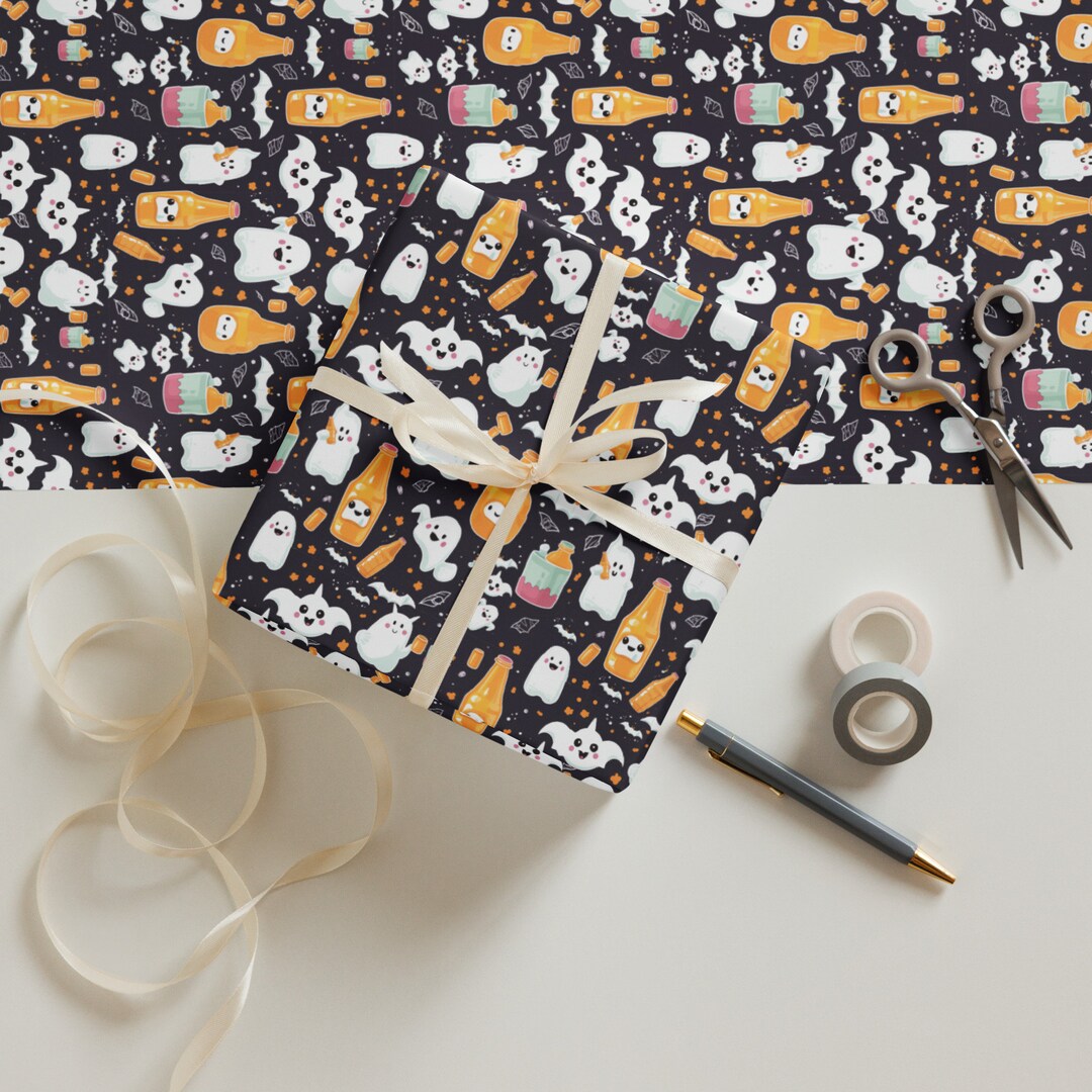 Spooky Halloween Gift Wrapping Paper Halloween Gift Wrapper - Etsy