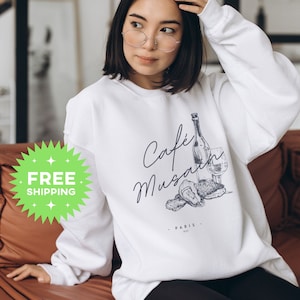 Café Musain Les Misérables Crewneck Sweatshirt Victor Hugo Cozy Sweater Literature Bookish Aesthetic Book Lover Poetry Literary Les Mis