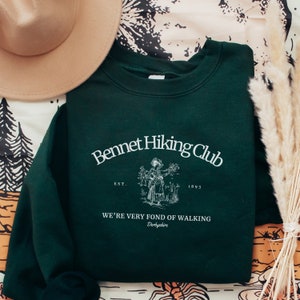 The Bennet Hiking Club Crewneck Sweater Inspired by Jane Austen's Pride and Prejudice, literary sweatshirt, comfortwear, cute bookworm gift