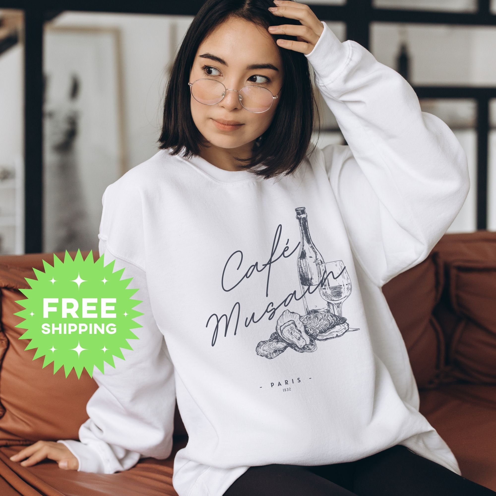 Café Musain Les Misérables Crewneck Sweatshirt Victor Hugo Cozy Sweater Literature Bookish Aesthetic Book Lover Poetry Literary Les Mis