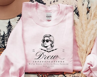 Nancy Drew Investigations cozy crewneck sweatshirt, Carolyn Keene, The Secret of the Old Clock, classic books sweater, childhood nostalgia
