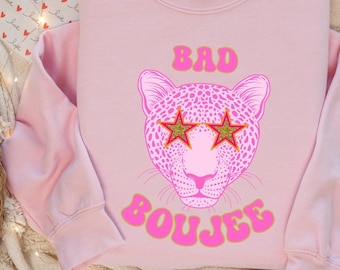 Bad Boujee Preppy PNG SVG, Bad Boujee Png, Preppy Leopard Png, Preppy Png