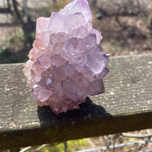 Purple Spirit Quartz aka Cactus Quartz from South Africa, high grade self-standing cluster, beautiful rare amethyst specimen