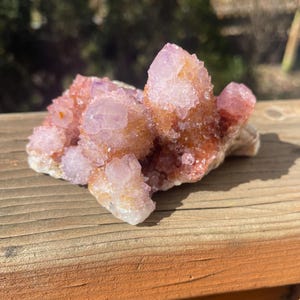 Purple Spirit Quartz aka Cactus Quartz from South Africa, high grade self-standing cluster, beautiful rare amethyst specimen