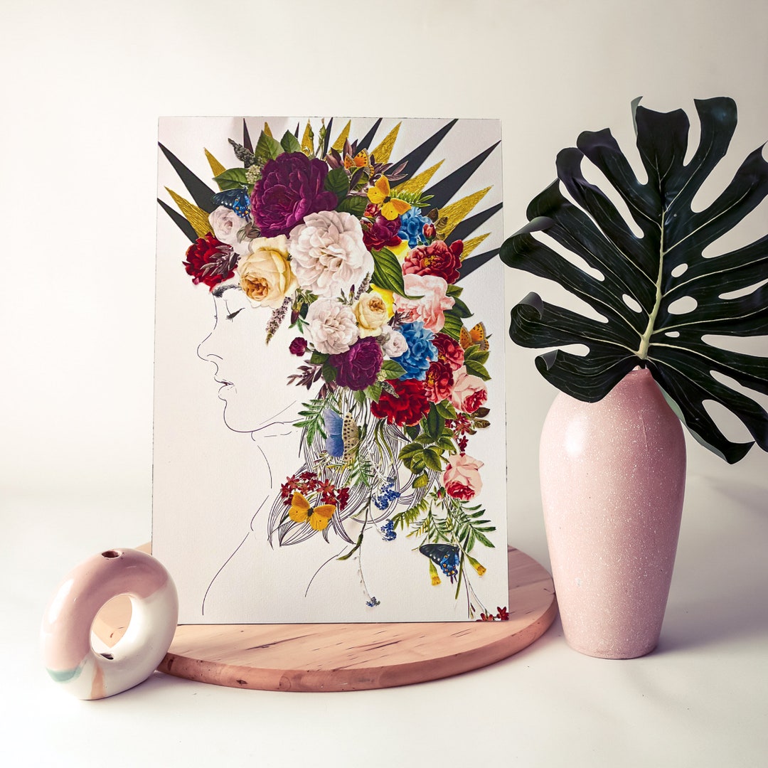 Handmade Collage Artwork Collage Art Framed Collage Wall Etsy