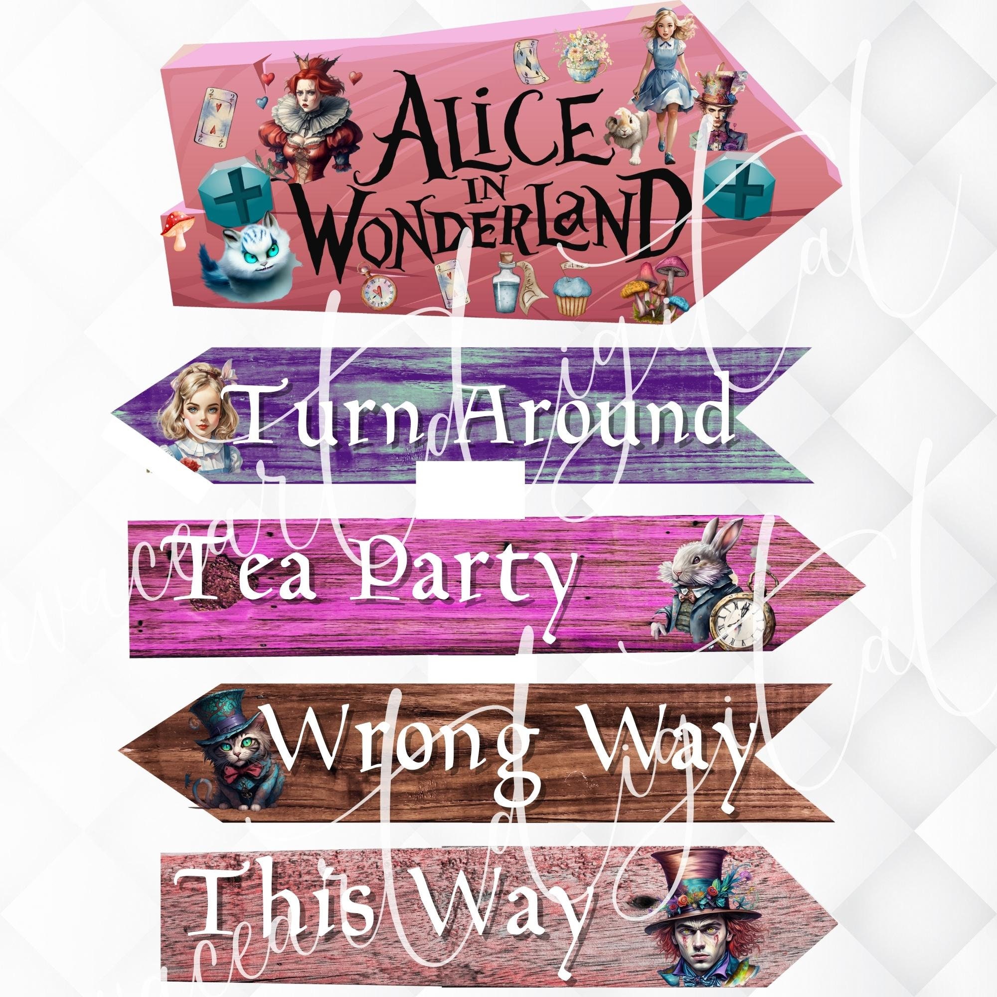 Alice in Wonderland Banner  Alice in Wonderland Party Decoration –  partiesandsupplies