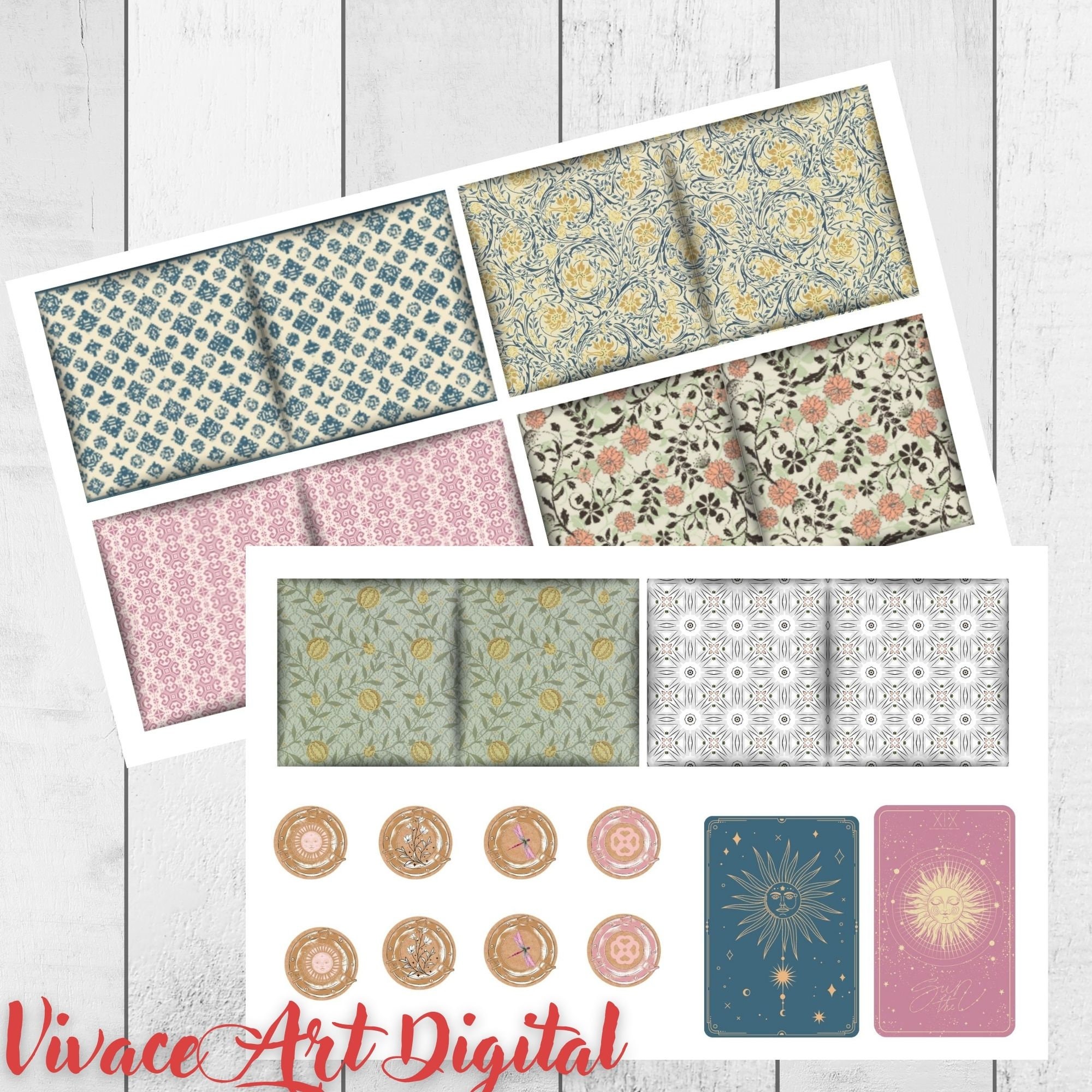 Fortune Teller Mini Project, Booklet Craft Kit, Folio Kit, Junk Journal ...