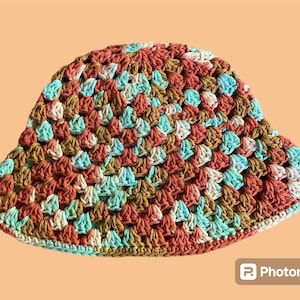 Granny Stitch Bucket Hat | Sunrise Ombre