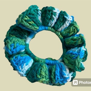 Cotton Crochet Scrunchies | Seaweed | 2 Pack