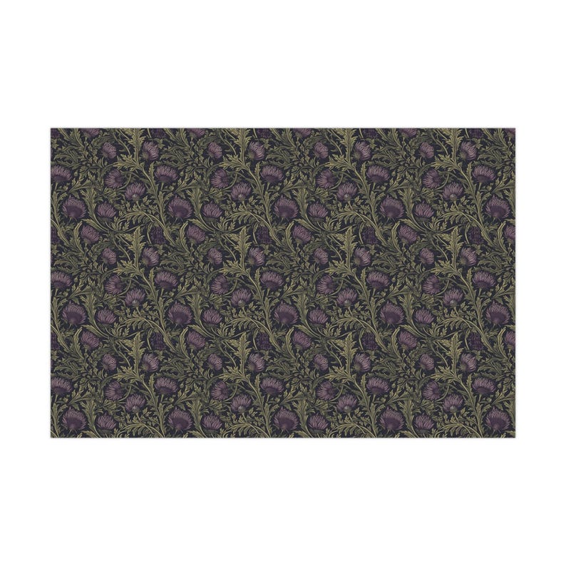 Wrapping Paper, Scottish Thistle Romantic Holiday Gift Wrap Papers, Themed Gifts, Wedding Presents, Floral Decorations, Crafting Supplies, image 2
