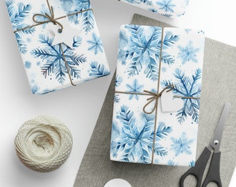 Christmas Gift Wrapping Paper Snowflake Holiday Wrapping Paper Christmas Gift Wrapping Paper Christmas Snowflake Paper