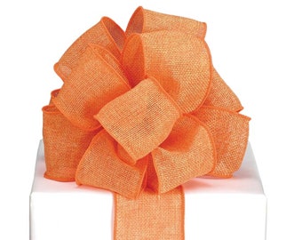 Oranje jutelint - 2,5" x 10 meter breed #40 striklint