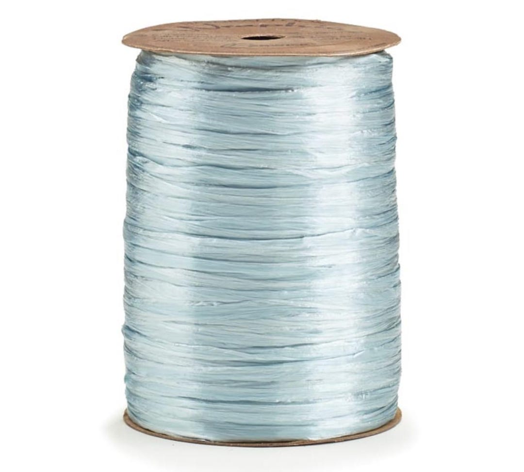 Pearl Light Blue Raffia Ribbon - 100 Yard Roll Elegant & Versatile for ...