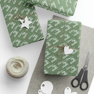 Weihnachtsgeschenkpapier Weihnachtsfreude Geschenkpapier Festtagsgeschenkpapier Grün Geschenkpapier