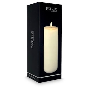 8 Inch LED Candle Real Wax Battery Powered Candle 3D Flame Candle Wedding Candle Party Candle