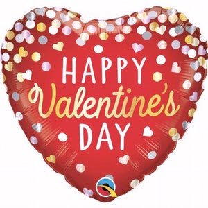 Heart shaped Valentines Day Foil Balloon Valentines Balloon Bouquet Sweetheart Balloons Gift