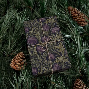 Wrapping Paper, Scottish Thistle Romantic Holiday Gift Wrap Papers, Themed Gifts, Wedding Presents, Floral Decorations, Crafting Supplies, image 6