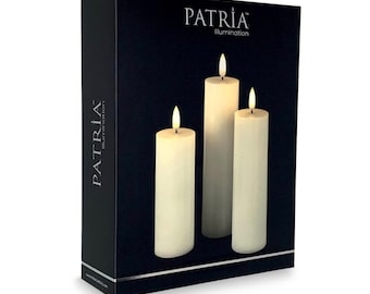 LED Candle Real Wax Battery Powered Candle 3 PC Set 3D Flame Candle Wedding Candle Party Candle