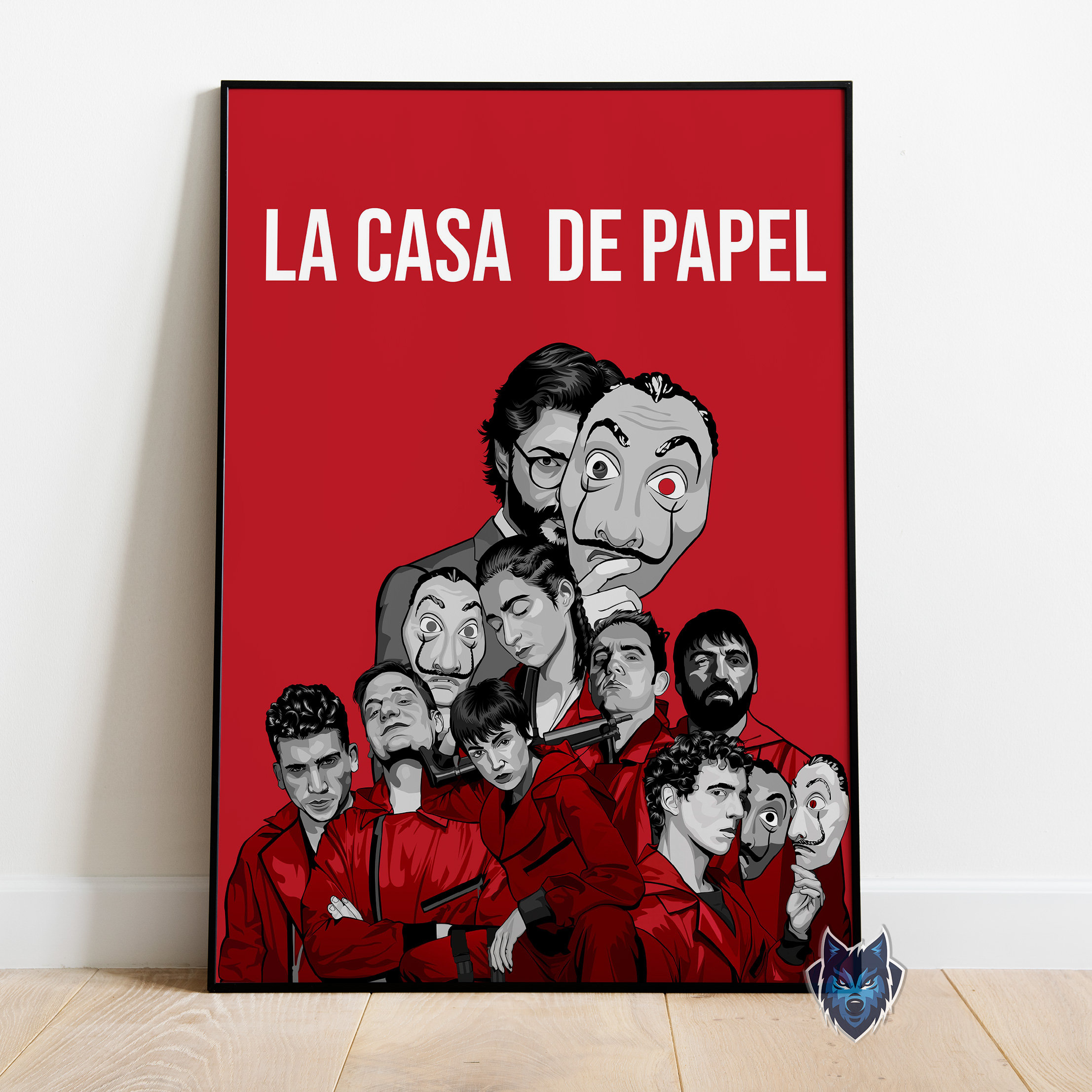 La casa de papel Poster, Money Heist Wall Art, Rolled Canvas Print, TV