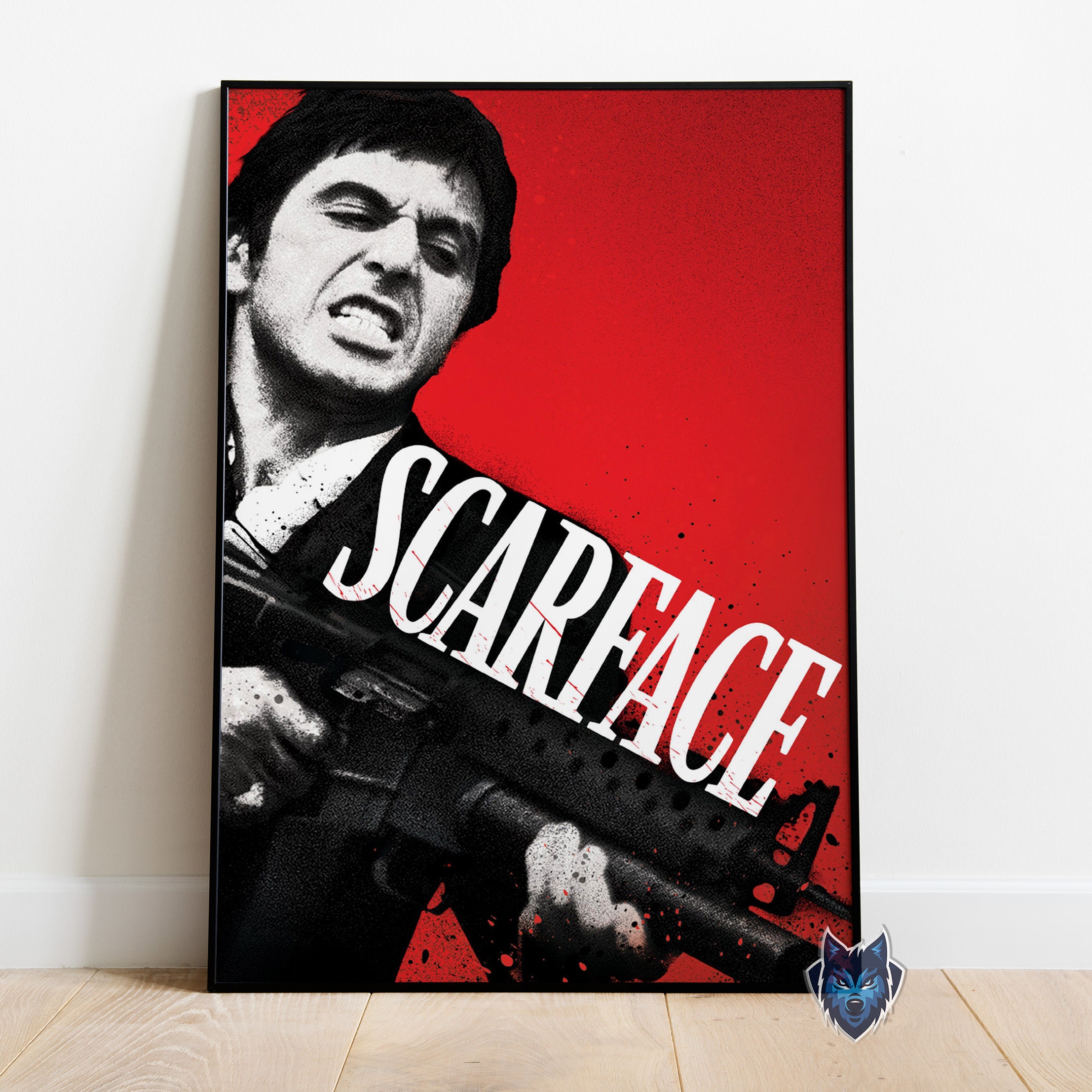 Scarface Poster, Tony Montana Wall Art, Rolled Canvas Print, Movie