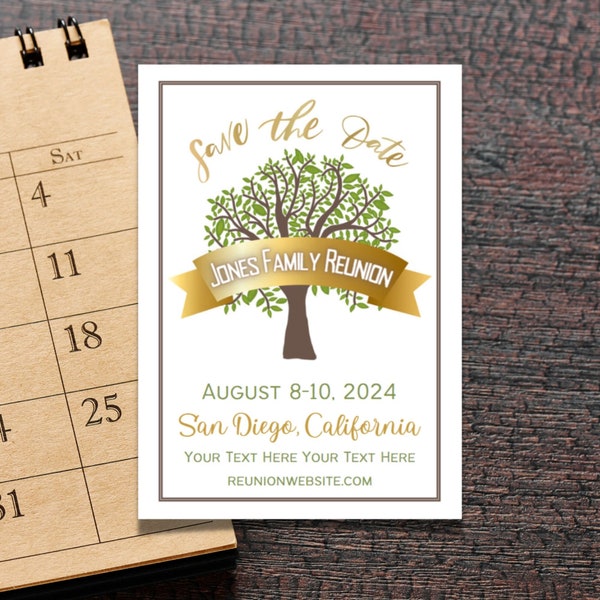 Family Reunion Save the Date Invitation Card | Editable Family Reunion Announcement | Save the Date Card | Instant Download | Printable DIY
