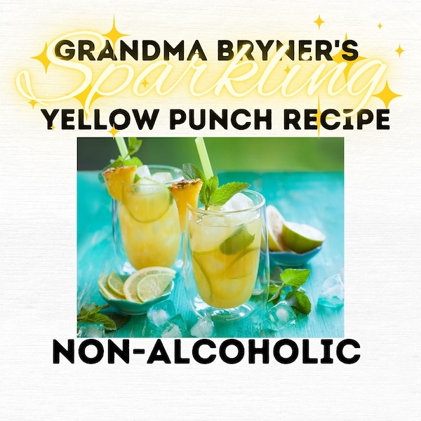 Delicious Punch Recipe, Non-Alcoholic Punch Recipe, Great for Barbecues Picnics Parties, New Year's Eve Drink, Sweet Vintage Drink