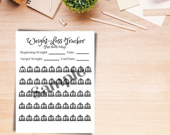 Weight Loss Calendar | 50 lbs | Weightloss Tracker | Weight Loss Chart | Printable | Fifty Pounds