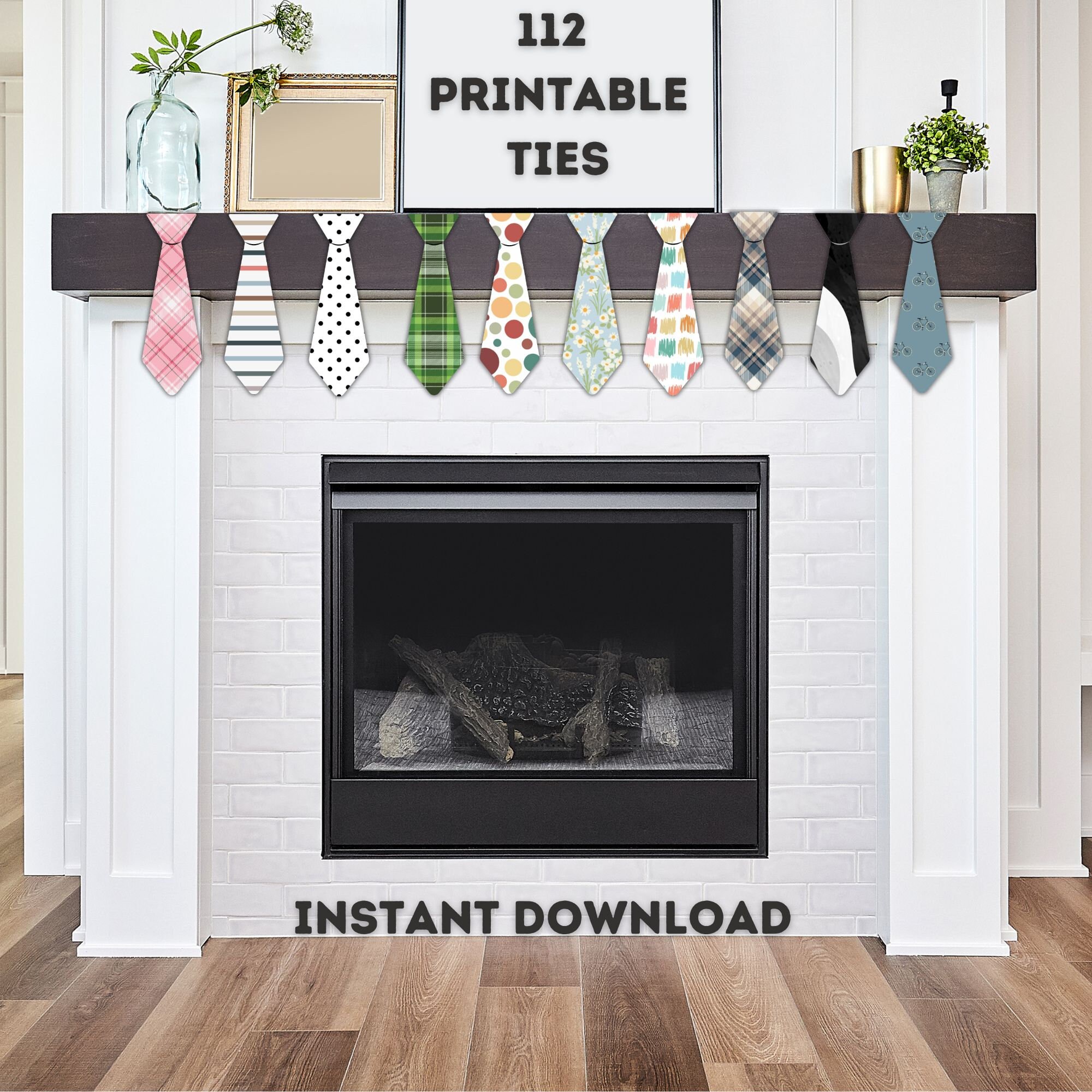 Printable Ties, Tie Banner, Tie Decorations, Father's Day, Missionary ...