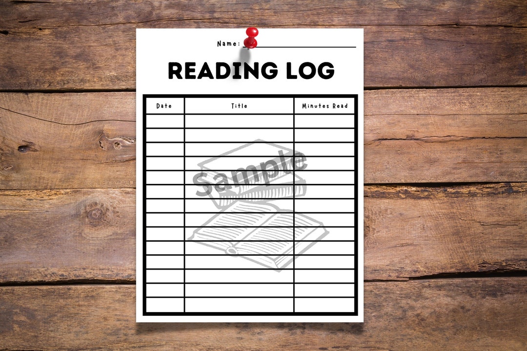 Reading Log Children's Reading Log Reading Tracker - Etsy