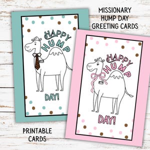 Missionary Hump Day Printable Greeting Card, Missionary Card for Halfway Mark, Camel Card for Missionaries, Elders and Sisters Mission Card