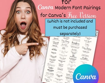 Limited Commercial License for my "62 Canva Free Font Pairings" Listing