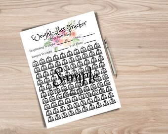 Weight Loss Tracker | Weightloss Calendar | 100 pounds | 100 lbs | Weight Loss Chart | Printable | Instant Download | Floral