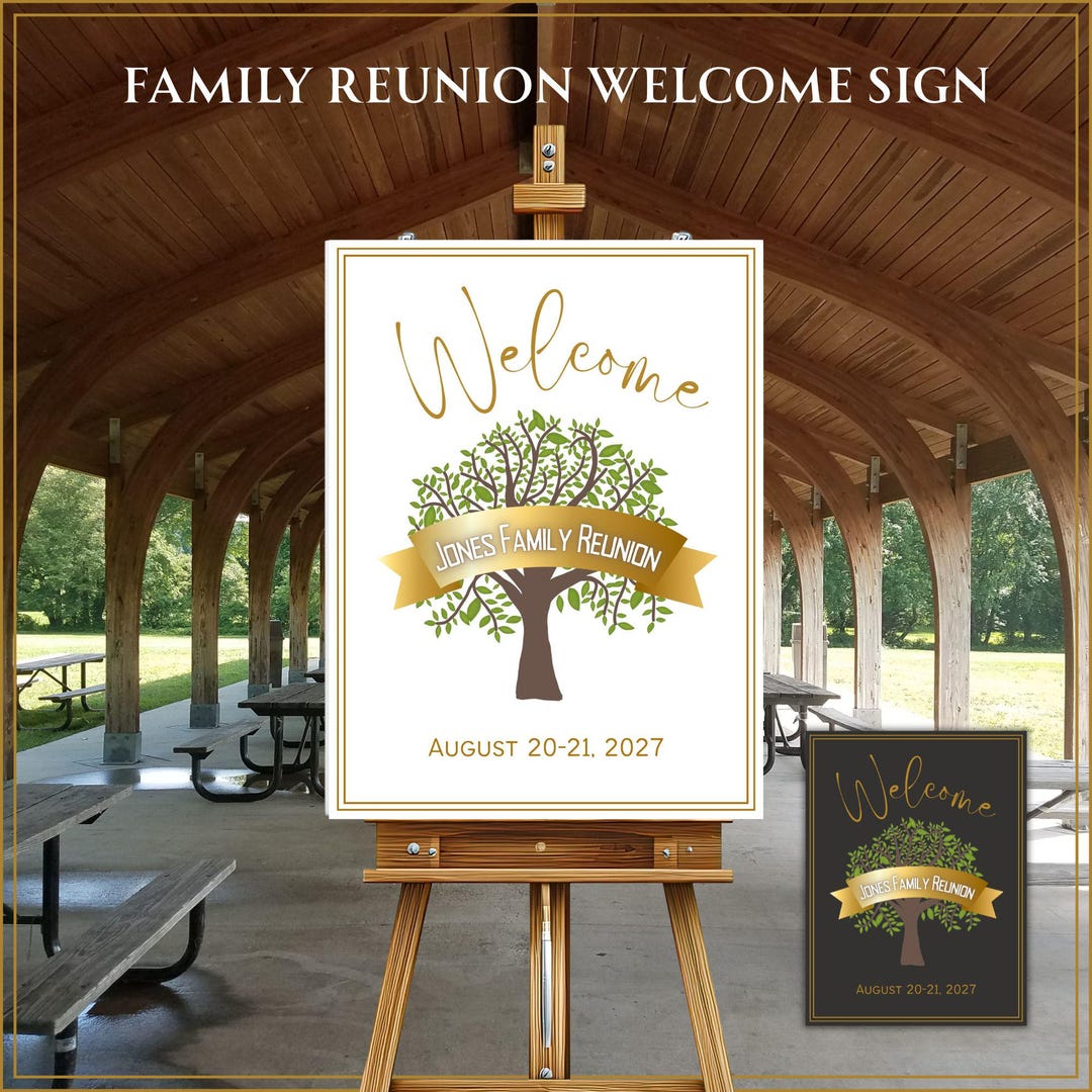 Family Reunion Welcome Sign, Family Tree Sign, Matching Welcome Sign ...