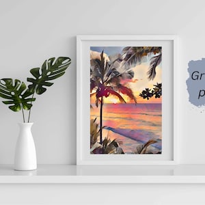 Hawaii Pictures | Hawaii Prints | Use for Phone, Computer, Prints, Posters | Edited to look like oil painting