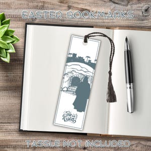 He is Risen Bookmarks, Religious Easter Handout, Christian Easter Bookmark, Jesus Rising from the Tomb Bookmarks Download, Resurrection