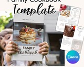 Family Cookbook Template, Editable Recipe Book Template, Family History Cookbook, Cookbook for Families, Printable Recipe Book, ebook