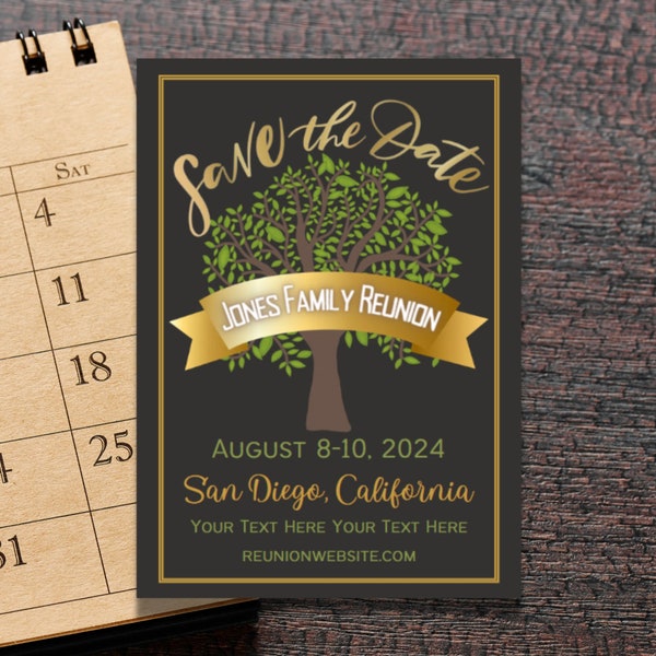 Family Reunion Save the Date Invitation Card | Editable Family Reunion Announcement | Save the Date Card | Instant Download | Printable DIY