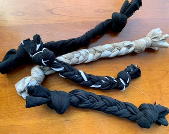 Braided dog chew toy/tug toy