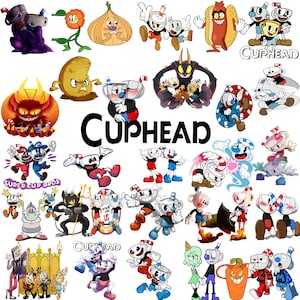 the cuphead show, video game, new 2022 character, colored,  clipart,svg,png,pdf files, vectorized