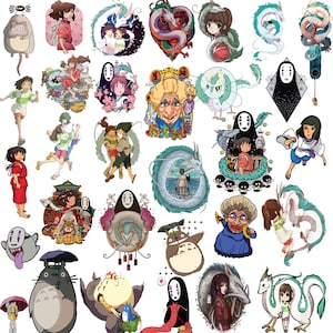 Spirited Away Sticker -90 File - 30  Svg, 30 png , 30 Pdf,  Bundle,Svg, Digital Vector File,Svg bundle,Layered , Bundle,Svgshirt,cricut