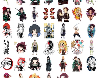 Pegatina Demon Slayer -120 Archivo - 40 Svg, 40 png , 40 Pdf, Kimetsu No Yaiba Bundle,Svg, Archivo vectorial digital,Svg,Paquete en capas,Svgshirt