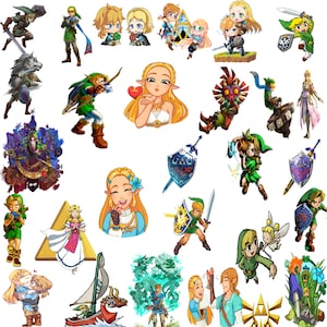 Zelda Sticker -90 File - 30  Svg, 30 png , 30 Pdf,  Bundle,Svg, Digital Vector File,Svg bundle,Layered , Bundle,Svgshirt bundle,cricut svg