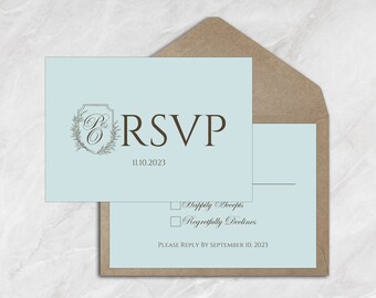 Elegant Wedding Invitation RSVP | Custom Wedding RSVP | Elegant Minimal Wedding | Classic Wedding