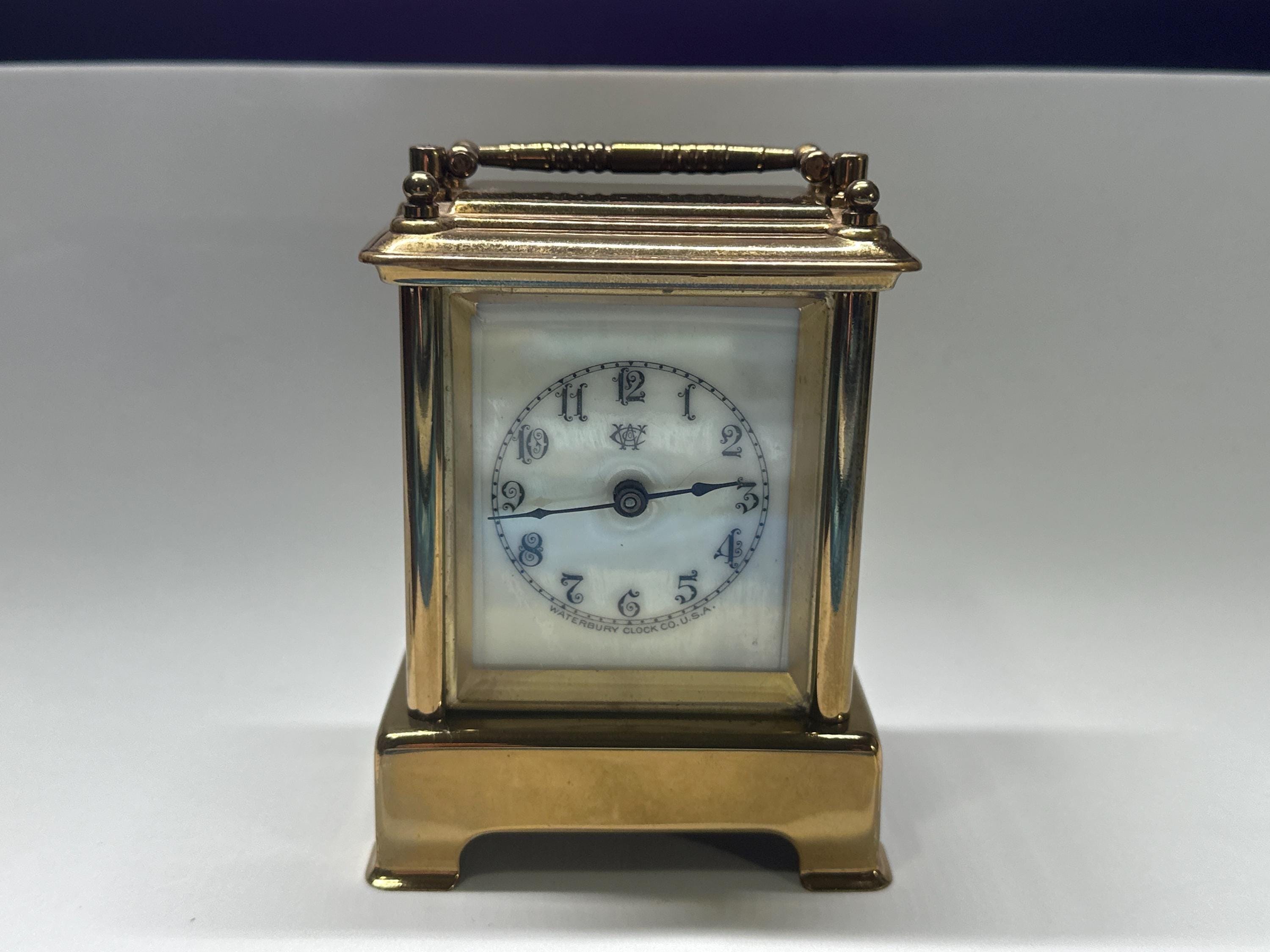 米国「ＷＡＴＥＲＢＵＲＹ」社１９００年代初頭のアンティークキャリッジクロック Waterbury Clock, Antique Vintage - Etsy