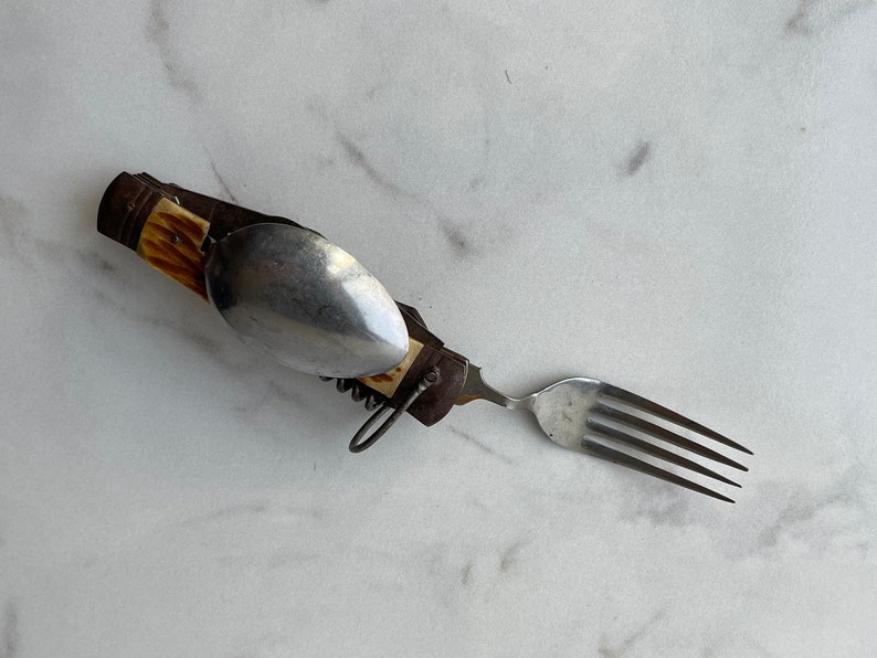 Vintage Multitool Hobo Pocket Knife Jigged Handle 10 Tools Etsy