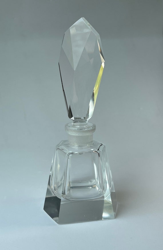 Antique Glass Perfume Bottle with Stopper