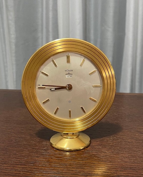 Vintage 60-70's Jaeger LeCoultre Table Clock Recital Alarm 8-Day